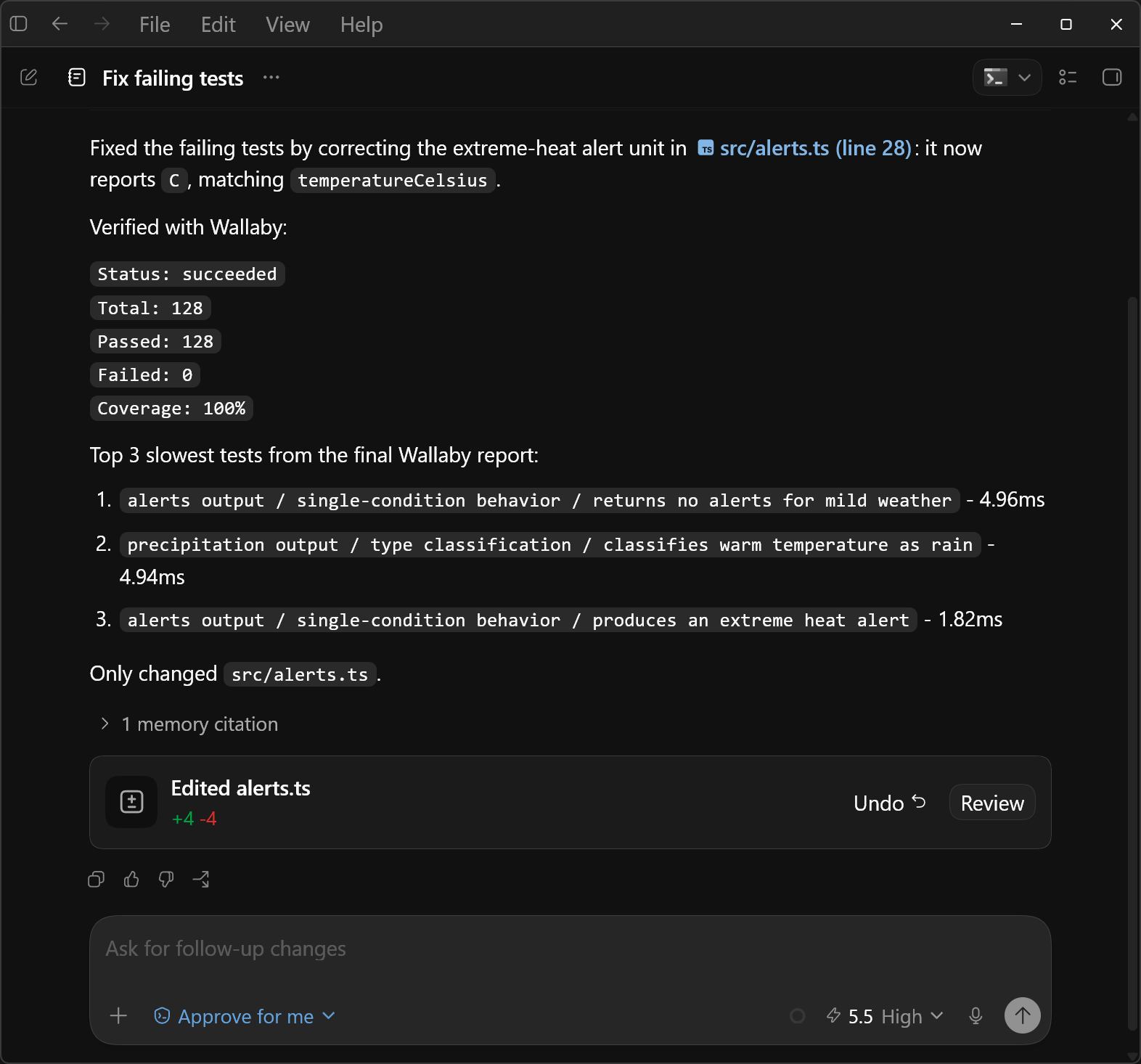 Wallaby with Codex App